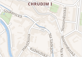 U Vodárny v obci Chrudim - mapa ulice