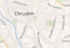 Žižkovo náměstí v obci Chrudim - mapa ulice