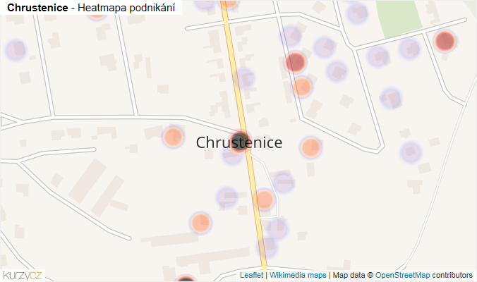 Mapa Chrustenice - Firmy v části obce.