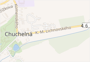 K. M. Lichnovského v obci Chuchelná - mapa ulice