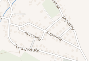 Kopaniny v obci Chuchelná - mapa ulice
