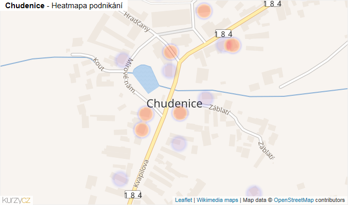 Mapa Chudenice - Firmy v části obce.