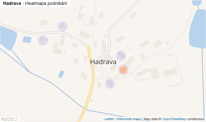 Mapa Hadrava - Firmy v části obce.