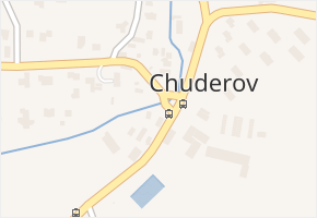 Chuderov v obci Chuderov - mapa části obce