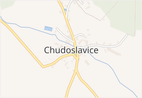 Chudoslavice v obci Chudoslavice - mapa části obce