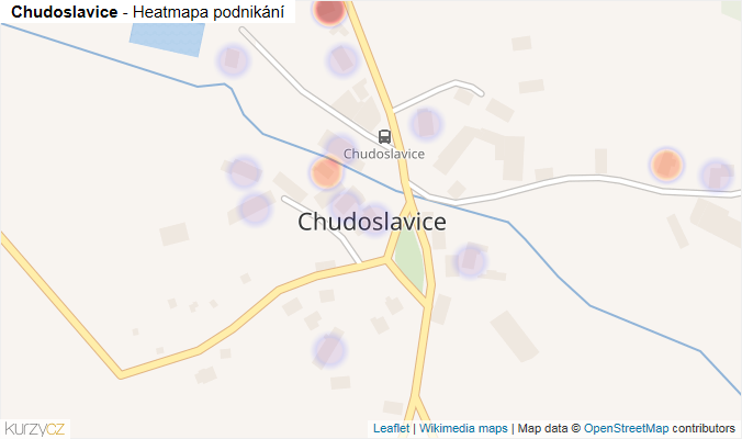 Mapa Chudoslavice - Firmy v části obce.
