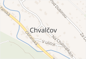 Chvalčov v obci Chvalčov - mapa části obce