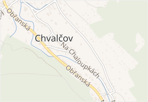 Na Chaloupkách v obci Chvalčov - mapa ulice