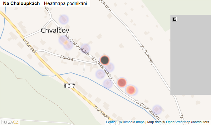 Mapa Na Chaloupkách - Firmy v ulici.
