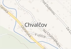 Tesák v obci Chvalčov - mapa ulice