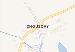 Chouzovy v obci Chválenice - mapa části obce