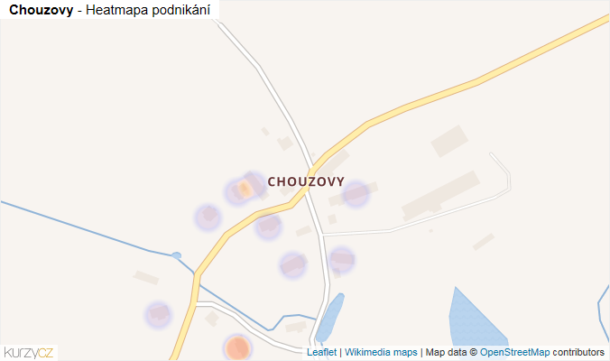 Mapa Chouzovy - Firmy v části obce.