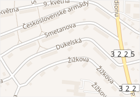 Dukelská v obci Chvaletice - mapa ulice