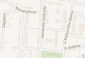 Generála Svobody v obci Chvaletice - mapa ulice