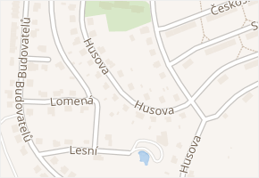 Husova v obci Chvaletice - mapa ulice