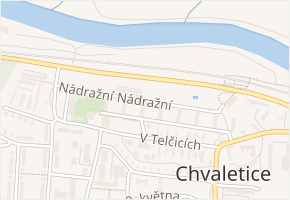 Nádražní v obci Chvaletice - mapa ulice