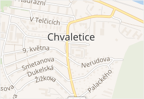 U Stadionu v obci Chvaletice - mapa ulice