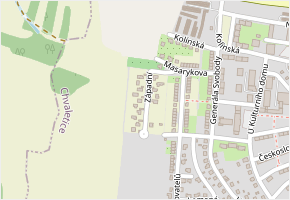 Západní v obci Chvaletice - mapa ulice