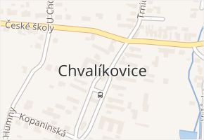 Chvalíkovice v obci Chvalíkovice - mapa části obce