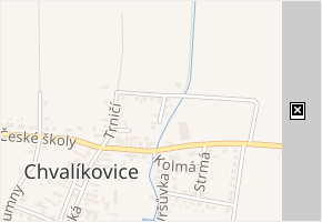 U Sokolovny v obci Chvalíkovice - mapa ulice