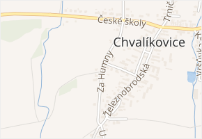 Za Humny v obci Chvalíkovice - mapa ulice