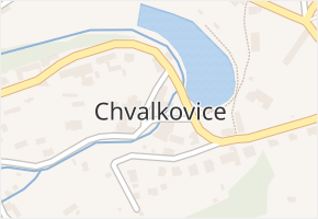 Chvalkovice v obci Chvalkovice - mapa části obce