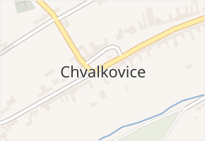 Chvalkovice v obci Chvalkovice - mapa části obce