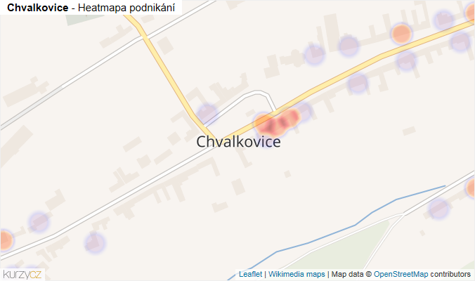 Mapa Chvalkovice - Firmy v části obce.