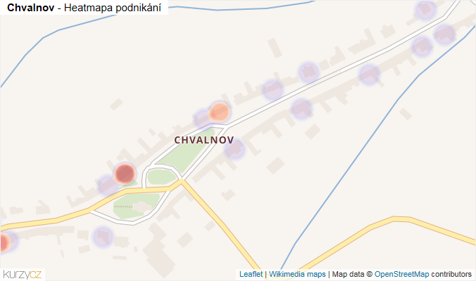 Mapa Chvalnov - Firmy v části obce.