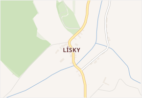 Lísky v obci Chvalnov-Lísky - mapa části obce