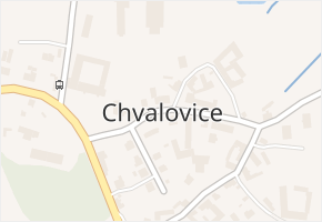 Chvalovice v obci Chvalovice - mapa části obce