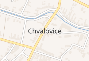 Chvalovice v obci Chvalovice - mapa části obce