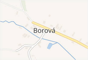Borová v obci Chvalšiny - mapa části obce