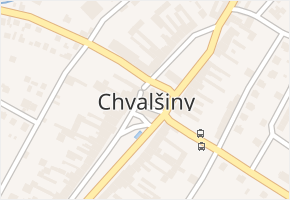 Chvalšiny v obci Chvalšiny - mapa části obce