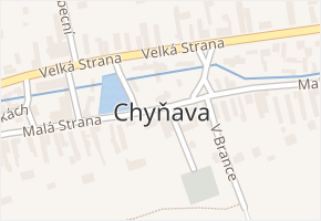 Chyňava v obci Chyňava - mapa části obce