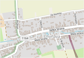 Obecní v obci Chyňava - mapa ulice
