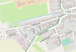 První v obci Chyňava - mapa ulice