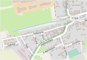 Sobočina v obci Chyňava - mapa ulice