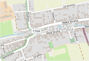 V Lipkách v obci Chyňava - mapa ulice