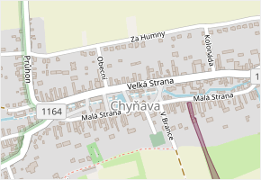 Valle di Ledro v obci Chyňava - mapa ulice