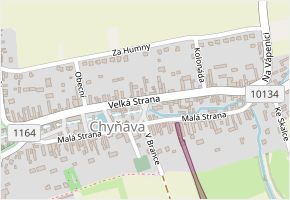 Velká Strana v obci Chyňava - mapa ulice