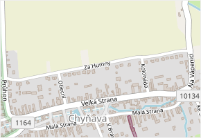 Za Humny v obci Chyňava - mapa ulice