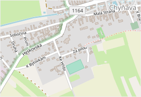 Za pilou v obci Chyňava - mapa ulice