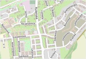 Bernardova v obci Chýně - mapa ulice