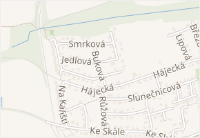 Buková v obci Chýně - mapa ulice