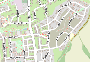 Fránova v obci Chýně - mapa ulice