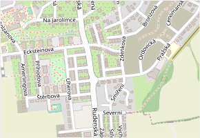 Hoškova v obci Chýně - mapa ulice