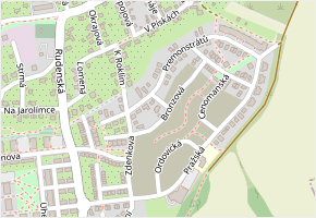 Laténská v obci Chýně - mapa ulice