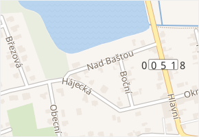 Nad Baštou v obci Chýně - mapa ulice