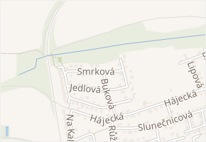 Smrková v obci Chýně - mapa ulice
